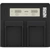 Newell DC-LCD NP-FW50 - Caricatore doppio compatibile con batterie NP-FW Newell e display LCD di ricambio USB, compatto per il viaggio a casa