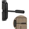HoneSecur Safety Spring Door Closers, Adjustable Closing Hinge, Automatic Stopper Fire Rated, Convert Hinged Doors to Self Closing - Black