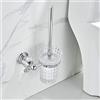 WOLIBEER Set di supporto spazzolati WC in cristallo cromato