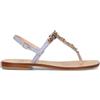 MODA POSITANO Sandalo donna glicine in pelle
