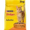 FRISKIES | Gatto | Crocchette complete per Gatti Adulti | Pollo e Verdure | Alimento Completo Ricco di Vitamine e Minerali | Borsa | 3 KG