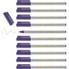 Edding e-89 - Set di 10 pennarelli fini a punta tonda 0,3 mm viola
