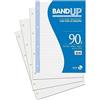 BM BeMore - Ricambi Bandup A4 Con Banda Rinforzata - Rigatura 4Mm - Quadretti Senza Margini Per 4° E 5° Elementare, Scuole Medie E Superiori - 40 Fogli - Carta 90G/Mq - 0105490