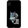 Alpha Wolf Meme Custodia per iPhone XS Max Micropene Divertente Uomini Inappropriati Rude Wolf Peinlich