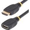 StarTech.com Cavo prolunga HDMI 2.0 da 50cm, cavo HDMI ad alta velocità 4K 60Hz, cavetto HDMI da maschio a femmina, M/F