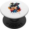 Miniature Schnauzer Puppy Lover PS Schnauzer in miniatura colorato Splatter Art acquerello dipinto PopSockets PopGrip Adesivo