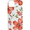 Floral Aesthetic Flower Botanical Gifts Custodia per iPhone 14 Plus Fiori di ibisco corallo rosso brillante floreale