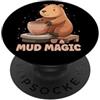 Pottery Capybara Outfit Carino Capybara ama Potter Costume per hobby e animali PopSockets PopGrip Adesivo