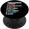 My Perfect Day Workout Fit Exercise Fitn My Perfect Day Planks Squats Burpes Pushups Allenamento Guadagni PopSockets PopGrip Adesivo