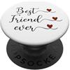 Fun Designs Regalo tipografico a forma di cuore per migliore amico PopSockets PopGrip Adesivo