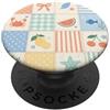 Patchwork Aesthetic Quilt Pattern Trapunta estiva patchwork spiaggia costiera modello estetico PopSockets PopGrip Adesivo