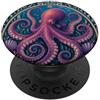 Art Nouveau Sea Creatures Stile vintage Art Nouveau polpo viola PopSockets PopGrip Adesivo