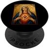 Icona del Cuore Immacolato di Maria Elegante icona cattolica del Cuore Immacolato di Maria PopSockets PopGrip Adesivo