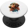 Golden Doodle Puppy Lover PS Golden Doodle Colorato Splatter Art Acquerello Dipinto PopSockets PopGrip Adesivo