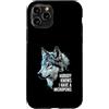 Alpha Wolf Meme Custodia per iPhone 11 Pro Micropene Divertente Uomini Inappropriati Rude Wolf Peinlich