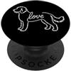 Funny Doodle Dog Mom Gifts T Shirts & Ho Womens Girls Kids Cute Minimalist Line Art Labradoodle Love PopSockets PopGrip Adesivo