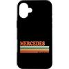 Retro Personalized Name outfit For Men W Custodia per iPhone 16 Plus MERCEDES Retro Personalizzato Nome Vintage Stripes