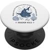 Deep Waters Faith Designs Whale Shark Isaia 43:2 Fede nelle acque profonde PopSockets PopGrip Adesivo