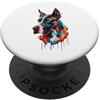 Great Dane Puppy Lover PS Grande Alano Colorato Splatter Art Acquerello Dipinto PopSockets PopGrip Adesivo