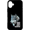 Alpha Wolf Meme Custodia per iPhone 16 Plus Micropene Divertente Uomini Inappropriati Rude Wolf Peinlich