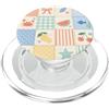 Patchwork Aesthetic Quilt Pattern Trapunta estiva patchwork spiaggia costiera modello estetico PopSockets PopGrip per MagSafe