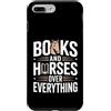 Equestrian Reading Horse Lover Bookworm Custodia per iPhone 7 Plus/8 Plus Libri E Cavalli Su Tutto Lettore