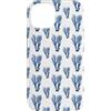 Mint Violet Designs Custodia per iPhone 14 Motivo estetico costiero blu e bianco con alghe
