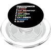 My Perfect Day Workout Fit Exercise Fitn My Perfect Day Planks Squats Burpes Pushups Allenamento Guadagni PopSockets PopGrip per MagSafe