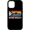 Armed Equality & LGBTQ Pride Co. Custodia per iPhone 12/12 Pro Difendi l'uguaglianza LGBTQ Progress Pride Rifle Grunge