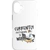 Workday Whimsy Custodia per iPhone 16 Plus Attualmente fingendo di lavorare Funny Goose