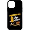 Mustard Walking A Hot Dog Retro Mascot D Custodia per iPhone 12 mini Mustard's Best Friend Hot Dog stile vintage grafica divertente