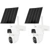 PNI - Set di 2 telecamere di sorveglianza IP894 GSM 4G PTZ, doppio obiettivo (2 MP + 2 MP), pannello solare da 5,5 W, batteria di blocco da 8000 mAh