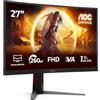 AOC Gaming Monitor C27G4Z2 27 pollici, Curvo 1920x1080, FHD, 260Hz, Fast VA Panel, 0.3ms MPRT, Height Adjustment, (HDMI2x 2.0 DP 1x 1.4) Adaptive Sync, HDR10, FreeSync Premium, Nero