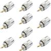 PNI Set di 10 connettori PNI PL259 per cavo RG58, perno centrale dorato 9 mm