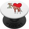 Mark Ewbie Designs I Love Giraffe PopSockets PopGrip Adesivo