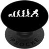 Funny Roller Sports Evolution of Man Des Design divertente con evoluzione sportiva a rotelle PopSockets PopGrip Adesivo