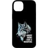 Alpha Wolf Meme Custodia per iPhone 14 Plus Micropene Divertente Uomini Inappropriati Rude Wolf Peinlich