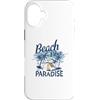 YO! Custodia per iPhone 16 Plus Spiaggia Vibes Paradise Vintage Surf Isola tropicale