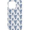 Mint Violet Designs Custodia per iPhone 14 Pro Max Motivo estetico costiero blu e bianco con alghe