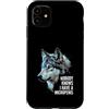 Alpha Wolf Meme Custodia per iPhone 11 Micropene Divertente Uomini Inappropriati Rude Wolf Peinlich