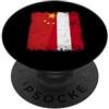 China Austria Heritage Flags Bandiera della Cina Austria | Radici austriache cinesi PopSockets PopGrip Adesivo