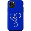 Anchor Heart Infinity Nautical Love Ocea Custodia per iPhone 11 Pro Anchor Heart Infinity Love Nautical Anchor Lover Donna Uomo