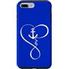 Anchor Heart Infinity Nautical Love Ocea Custodia per iPhone 7 Plus/8 Plus Anchor Heart Infinity Love Nautical Anchor Lover Donna Uomo