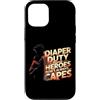 Dad Fathers Family Best Dad Funny Dad Fa Custodia per iPhone 12/12 Pro DIAPER DUTY BECAUSE HEROES DON'T ALWAYS CAPES