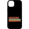 Retro Personalized Name outfit For Men W Custodia per iPhone 14 Plus MERCEDES Retro Personalizzato Nome Vintage Stripes