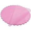 Decoraparty 50 Veli in Tulle per Bomboniere Rotondi Forma di Fiore per Confetti Diametro 24 cm, Portaconfetti Tondi in Organza per Fai da Te, Battesimo, Matrimonio, Comunione, Cerimonia - Rosa