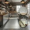 TADI & IMPERIO1979 Placca - Tappeto piccolo in vinile di design industriale, facile da pulire per ambienti moderni (65 x 45 cm)