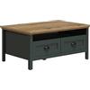 trendteam smart living - Tavolino da salotto - Stanton - dimensioni 101 x 45 x 60 cm (larghezza x altezza x profondità) - colore verde abete con rovere Evoke - 220911804