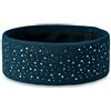 styleBREAKER Fascia donna in maglia fine con strass,Petrolio-Blu