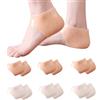 Androxeda 6 Paia Protezioni per Talloni Fasciite Plantare, Coperture in Silicone, Taglie 35-45, Colore Pelle e Trasparente, Per Uso Quotidiano, Sport e Tempo Libero
